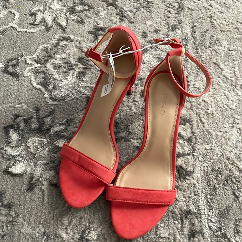 Coral Strappy Old Navy Heel Size 8